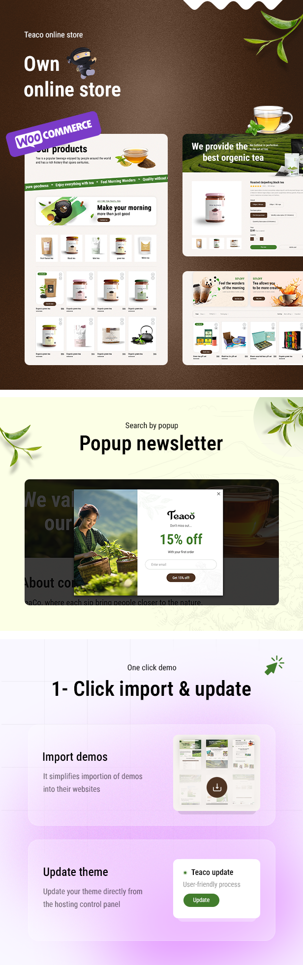 Teaco -  Tea Company & Organic Store WordPress Theme